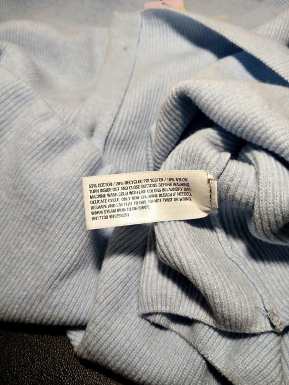 Wild Fable Blue Ribbed Button-Front Cardigan XL NWT - Picture 7 of 9